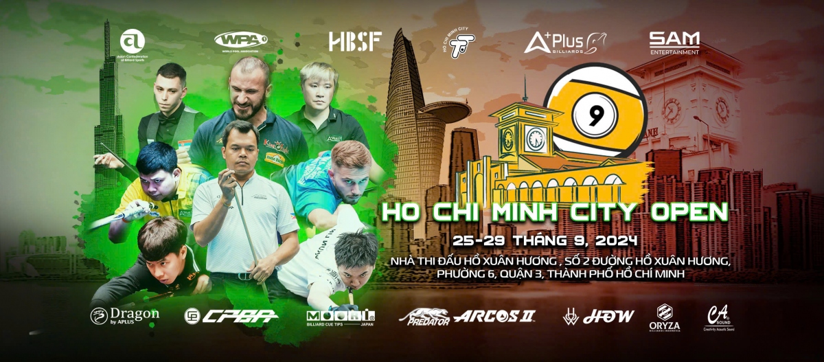 Dàn sao Billiards Pool thế giới chính thức “đổ bộ” Ho Chi Minh City Open 2024